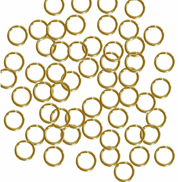 200 pce Brass Gold Tone Open Jump Rings 6mm Jewellery Findings